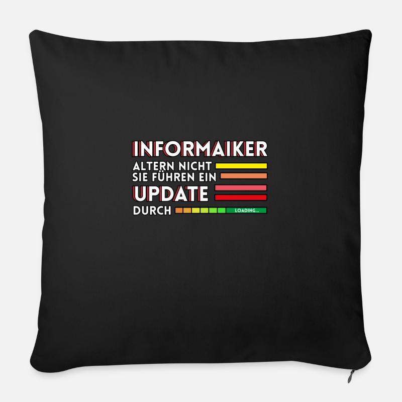 Informatiker Geburtstag Retro Entwickler Geschenk - Sofakissen mit Füllung 45 x 45 cm - Schwarz