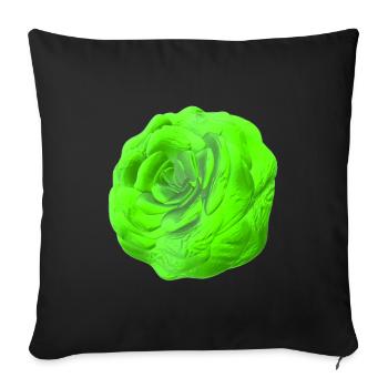 Rose Green - Sofa pillow with filling 45cm x 45cm - black - Front