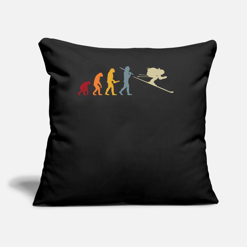 Evolution Ski Abfahrt Slalom Piste Party Geschenk Sofakissen mit Füllung 45 x 45 cm