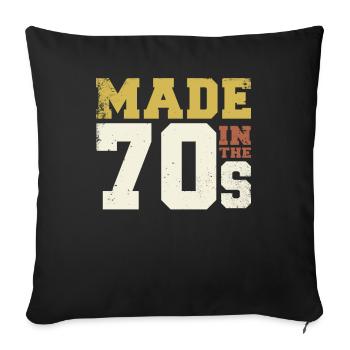 1970 Retro Vintage Made in the 70s 50th birthday - Sofa pillow with filling 45cm x 45cm - black - Front