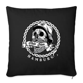 Moin Moin Hamburg Sailor - Sofakissen mit Füllung 45 x 45 cm - Schwarz - Vorne