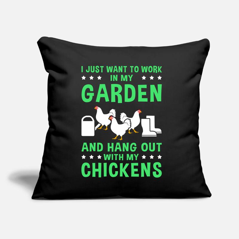 Poulets | Poulet élevage de poulets cadeau propriétaire de poulet Coussin et housse de 45 x 45 cm
