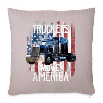 American truck flag - Sofa pillow with filling 45cm x 45cm - light taupe - Front