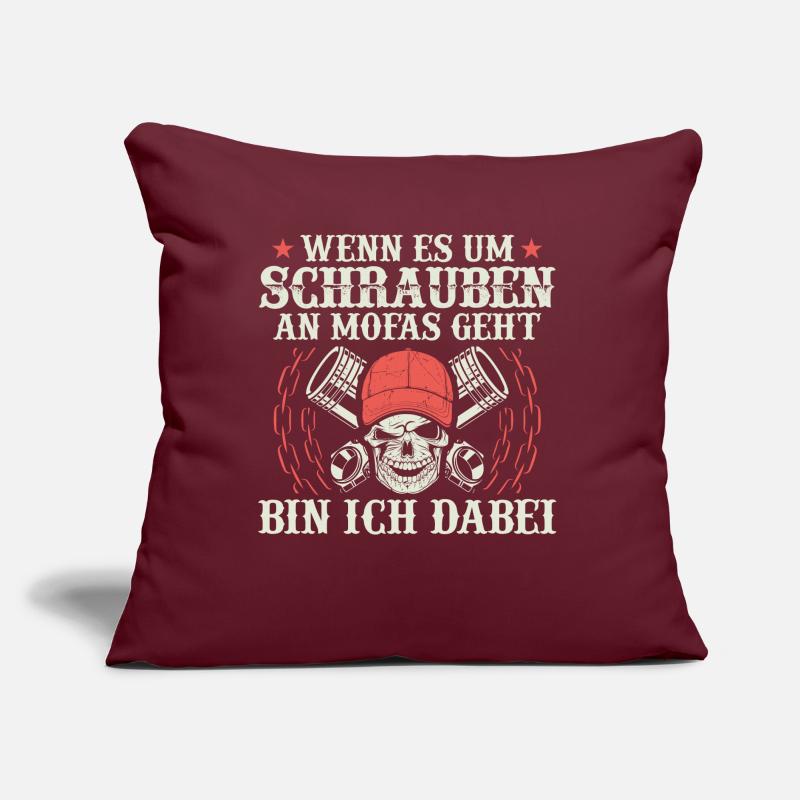 Mofa Mofas Mofafahrer Moped Schrauber Geschenk Sofakissen mit Füllung 45 x 45 cm