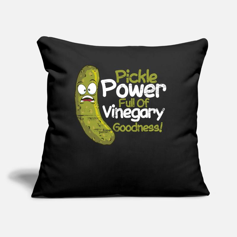 Cornichons Cornichons Cornichons cornichons Cornichons Pickle Power Vinegary Goodness Coussin et housse de 45 x 45 cm