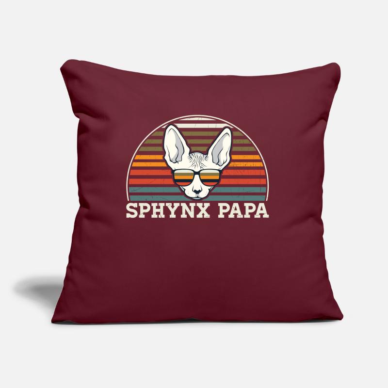 Sphynx Papa Cat Owner Sphynx Cat Gift Sofa pillow with filling 45cm x 45cm