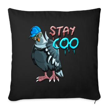 Bird Bird Watching Pigeons Birds Stay Coo Pigeon - Sofa pillow with filling 45cm x 45cm - black - Front