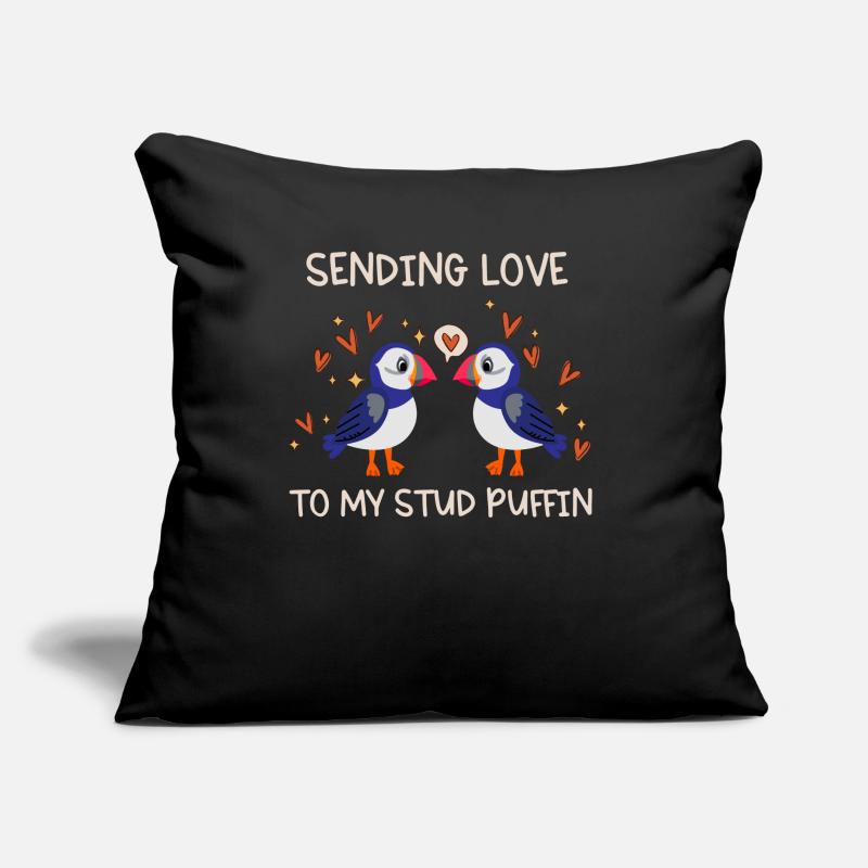 Envoyer de l’amour à ma relation amoureuse Stud Puffin Coussin et housse de 45 x 45 cm