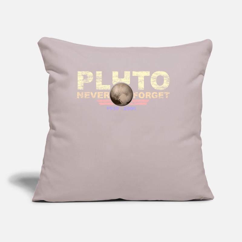 Never Forget Pluto Design Retro Style Funny Space Sofa pillow with filling 45cm x 45cm
