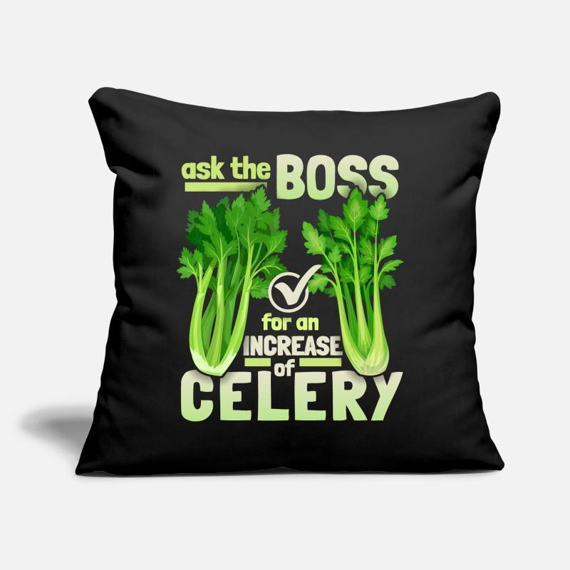 Celery, funny saying, pun, celery-raise Sofa pillow with filling 45cm x 45cm