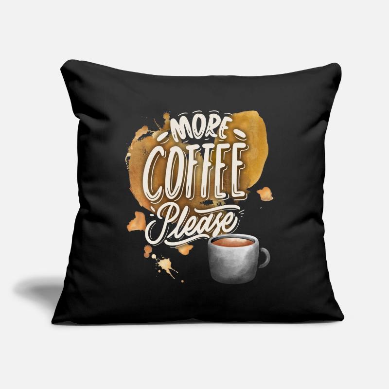 Kaffee, Kaffeetrinker lustiger Coffee Spruch Sofakissen mit Füllung 45 x 45 cm