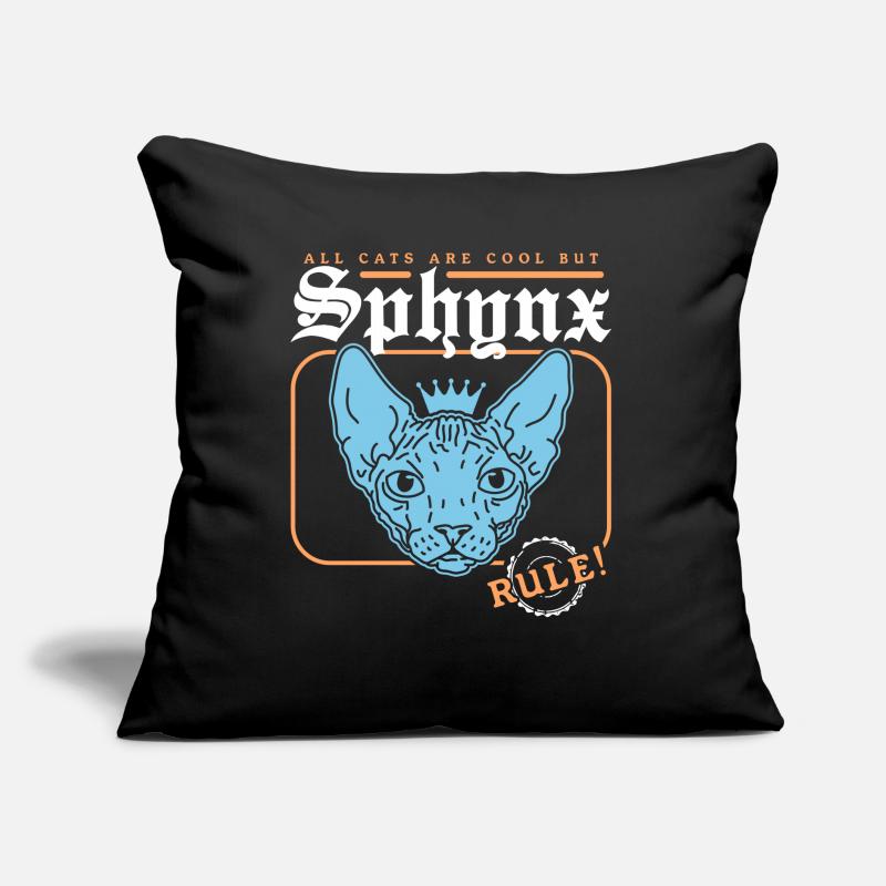 Sphynx Cat Cat Propriétaire De Chat Propriétaire de Chat Cadeau Coussin et housse de 45 x 45 cm