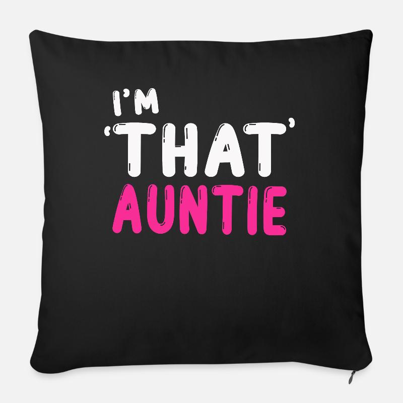 Je suis cette tante - Coussin et housse de 45 x 45 cm - noir