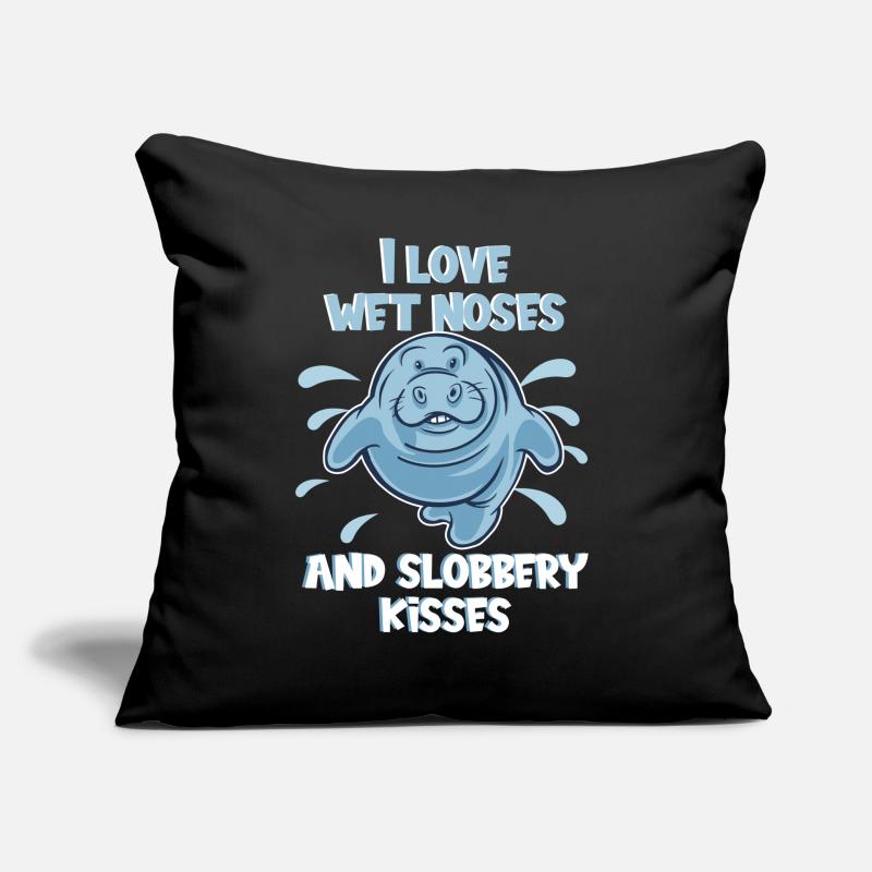 Cold Nose Warm Heart Manatee Chubby Manatee Sofa pillow with filling 45cm x 45cm