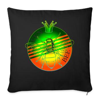 queen bee - Bienenkönigin Biene & Krone - Sofakissen mit Füllung 45 x 45 cm - Schwarz - Vorne