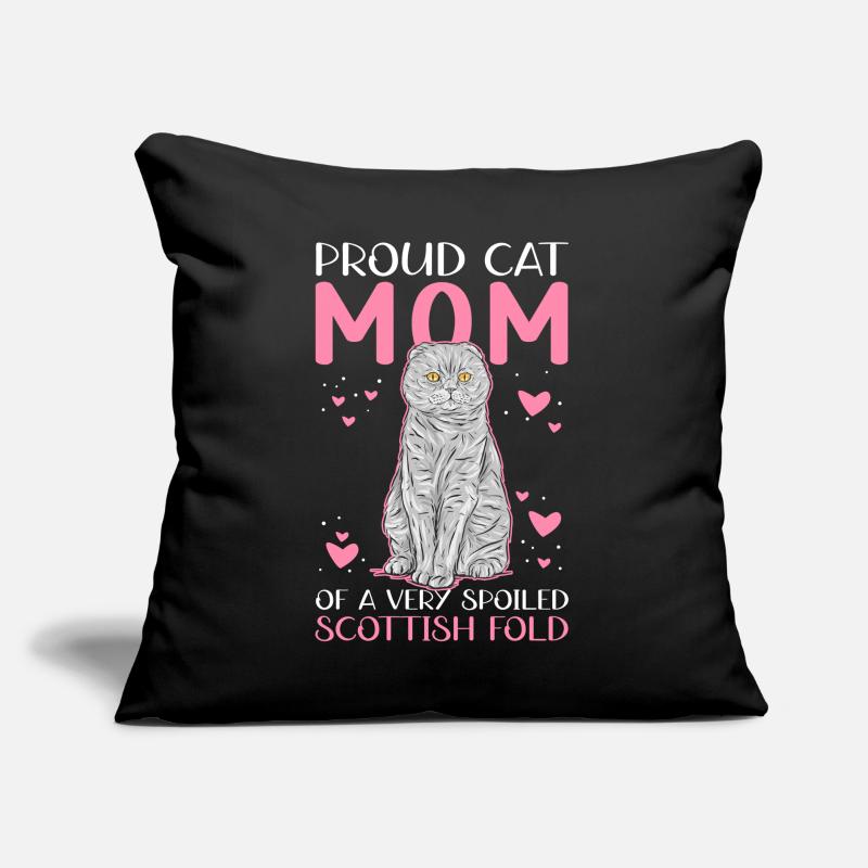 Scottish Fold-eared Cat Mom Cat Gift Sofa pillow with filling 45cm x 45cm