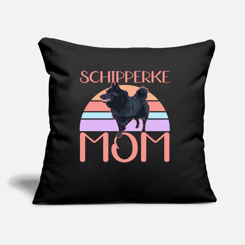 Schipperke Mom Hundehalter Hundebesitzer Geschenk Sofakissen mit Füllung 45 x 45 cm
