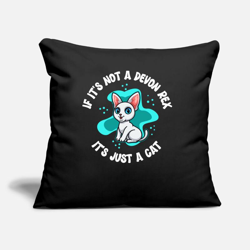 Devon Rex chat | Propriétaire de chat Cadeau de chat Coussin et housse de 45 x 45 cm