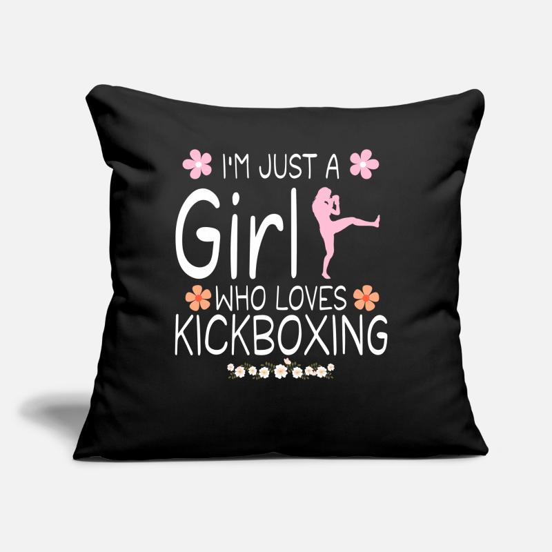 Ich bin nur ein Mädchen, das Kickboxen liebt Sofakissen mit Füllung 45 x 45 cm