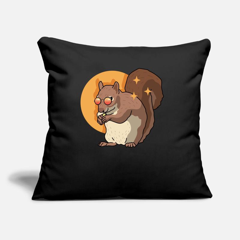 Süßes Eichhörnchen Hörnchen Grauhörnchen Geschenk Sofakissen mit Füllung 45 x 45 cm