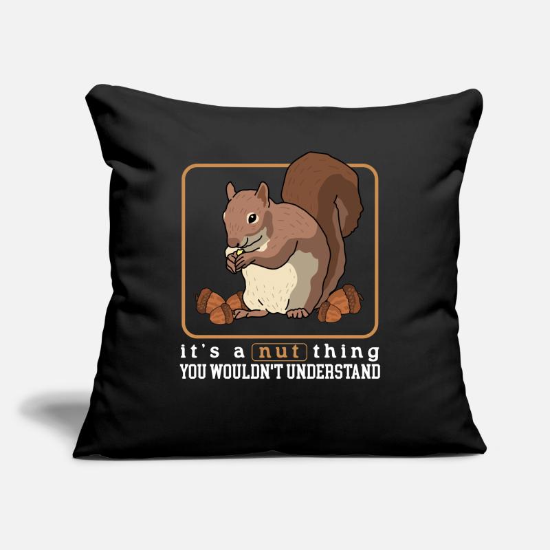 Süßes Eichhörnchen Hörnchen Grauhörnchen Geschenk Sofakissen mit Füllung 45 x 45 cm