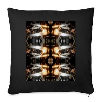 Steampunk Techno Mechanics Machine Man - Sofa pillow with filling 45cm x 45cm - black - Front