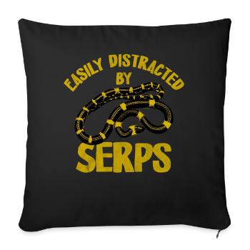 Easily distracted by Serps - Schlangenlieber - Sofakissen mit Füllung 45 x 45 cm - Schwarz - Vorne
