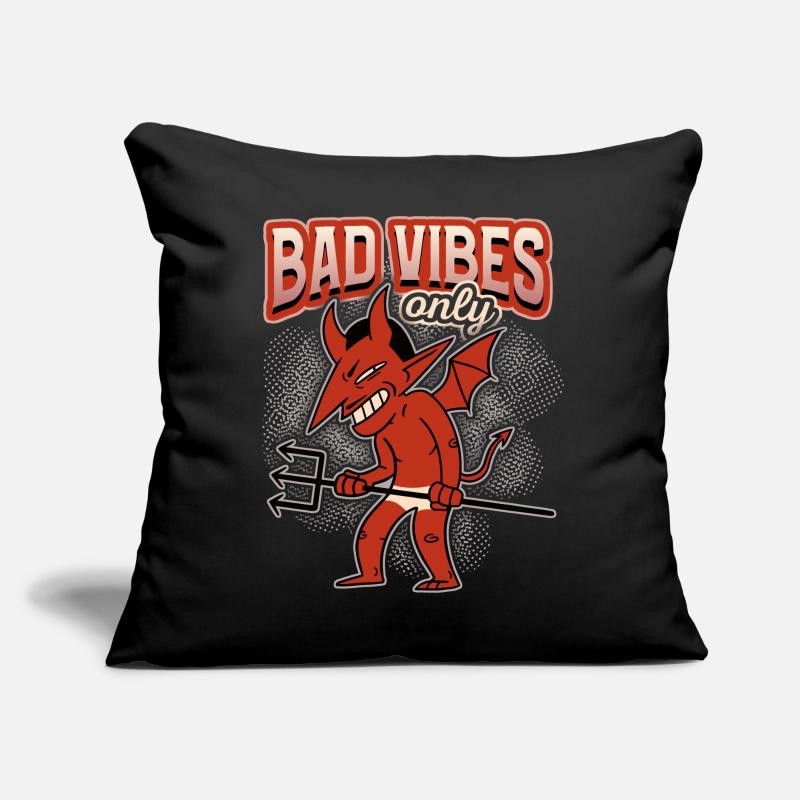 Funny saying with devil-devil, Devil Satan Sofa pillow with filling 45cm x 45cm
