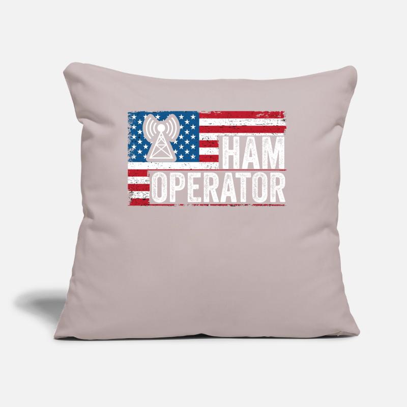 Ham Operator US-Flagge Sofakissen mit Füllung 45 x 45 cm