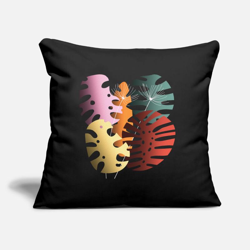 Monstera-Blätter Boho-Design Boho-Monstera Sofakissen mit Füllung 45 x 45 cm