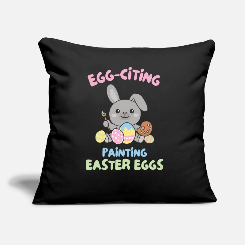 cute bunnies for Easter with Easter eggs bunny Sofa pillow with filling 45cm x 45cm