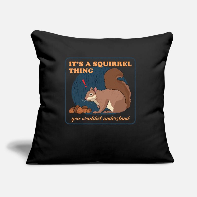 Süßes Eichhörnchen Grauhörnchen Hörnchen Geschenk Sofakissen mit Füllung 45 x 45 cm