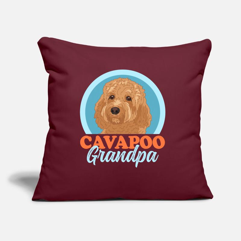 Cavapoo Grandpa Hundebesitzer Cavoodle Geschenk Sofakissen mit Füllung 45 x 45 cm