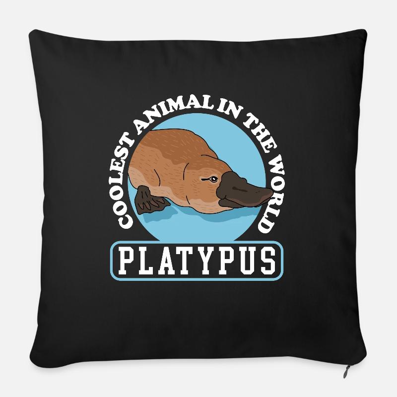 Schnabeltier Schnabeltiere Platypus Geschenk - Sofakissen mit Füllung 45 x 45 cm - Schwarz