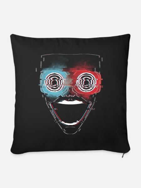 ControlZ Glitch - Sofa pillow with filling 45cm x 45cm - black