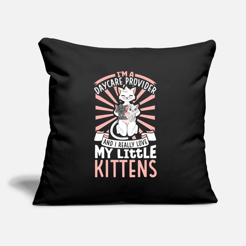 J’aime vraiment mes petits chatons - Tagesmutter Coussin et housse de 45 x 45 cm