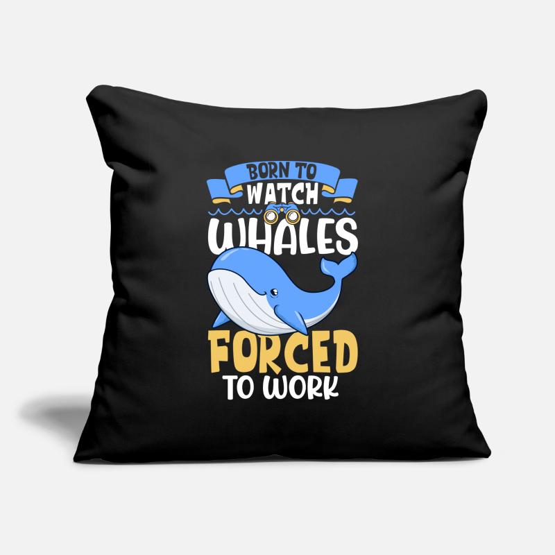 Né pour observer les baleines - Observation des baleines Coussin et housse de 45 x 45 cm