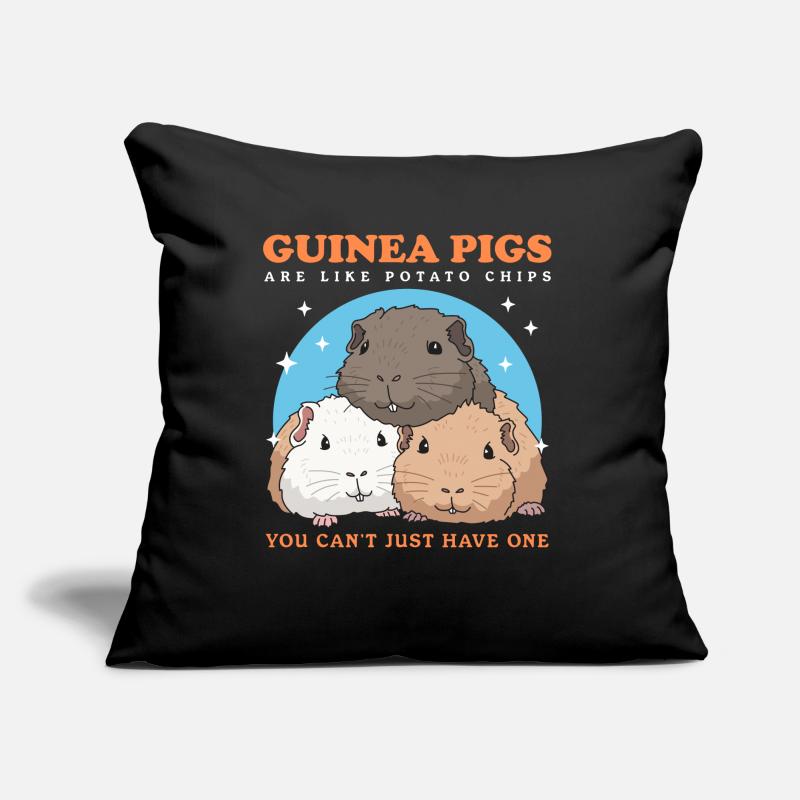Propriétaire de cochon d’Inde Cadeau de cochon d’Inde Coussin et housse de 45 x 45 cm