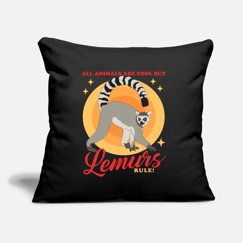 Lemuren Katta Lemur Ringelschwanz Lemure Geschenk Sofakissen mit Füllung 45 x 45 cm