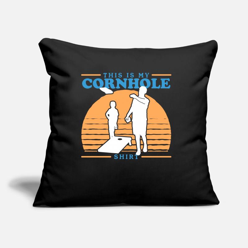 Cornhole Spieler | Sackloch Bean Bag Geschenk Sofakissen mit Füllung 45 x 45 cm