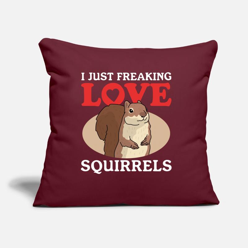 Süßes Eichhörnchen Hörnchen Geschenk Sofakissen mit Füllung 45 x 45 cm