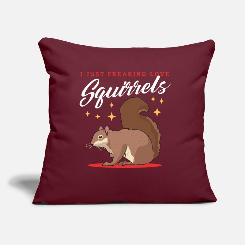 Süßes Eichhörnchen Hörnchen Grauhörnchen Geschenk Sofakissen mit Füllung 45 x 45 cm
