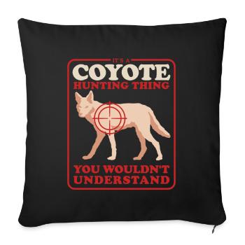 Hunter Hunt Hunt Huntress Hunting License Gift - Sofa pillow with filling 45cm x 45cm - black - Front