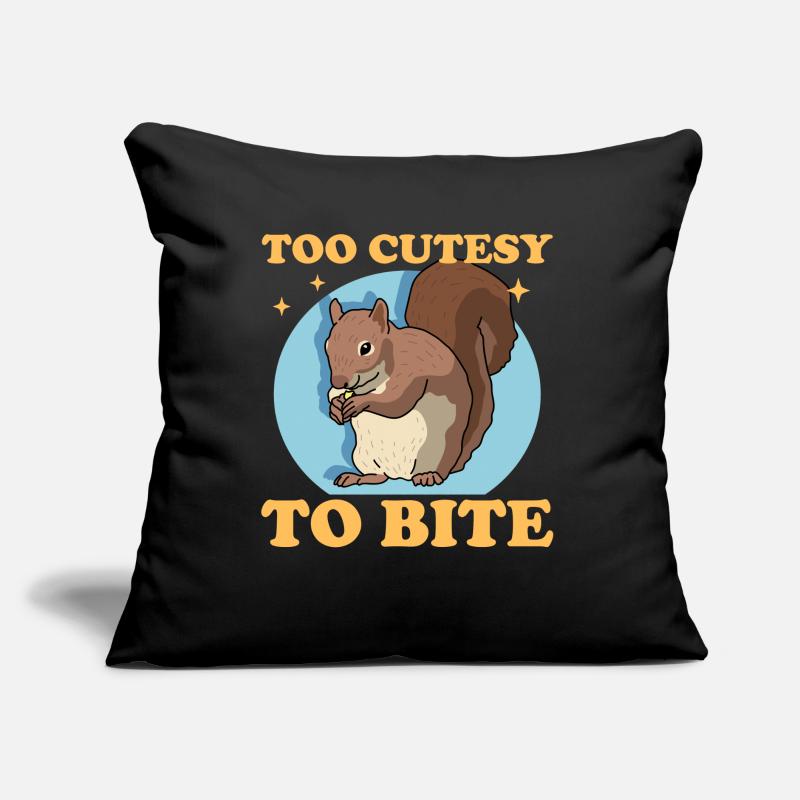 Süßes Eichhörnchen Grauhörnchen Hörnchen Geschenk Sofakissen mit Füllung 45 x 45 cm