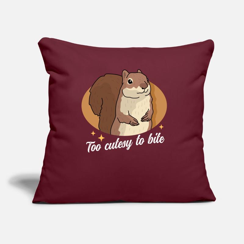 Süße Eichhörnchen Grauhörnchen Hörnchen Geschenk Sofakissen mit Füllung 45 x 45 cm