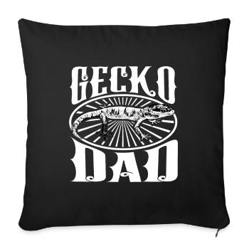 Gecko propriétaire - Gecko Papa - Coussin et housse de 45 x 45 cm - noir - Devant