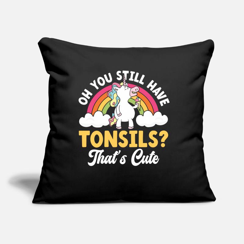 Tonsils Süßes Einhorn Eis Creme Mandelentfernung Sofakissen mit Füllung 45 x 45 cm