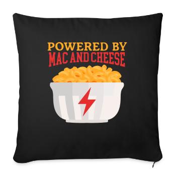 Macaroni with Cheese Mac and Cheese Gift - Sofa pillow with filling 45cm x 45cm - black - Front