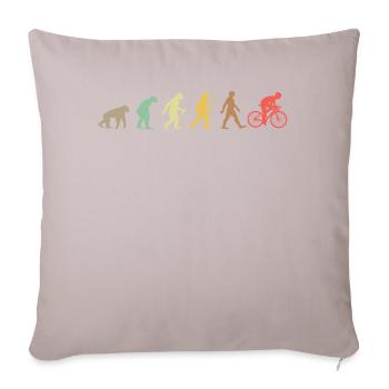 Bike Retro Cycling Evolution Bicycle - Coussin et housse de 45 x 45 cm - taupe clair - Devant