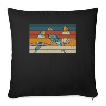 Bird Watching Birder Ornithologist Bird Lover - Sofa pillow with filling 45cm x 45cm - black - Front